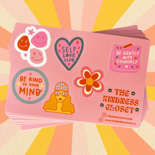 Be Kind to Your Mind | Self Love | Mental Health Sticker Sheet